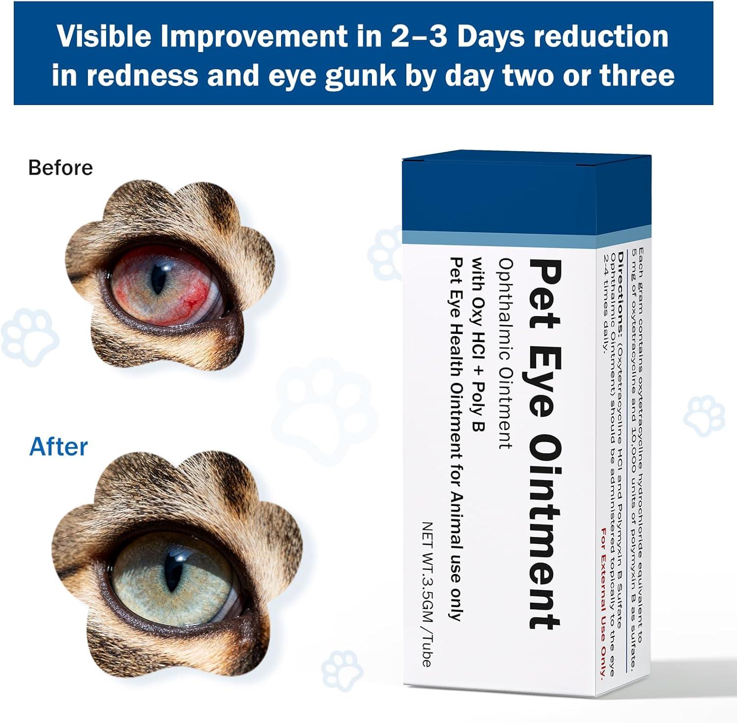 Pet Eye Cream for Cats, Dogs, Puppies, Kittens, Horses, Cattle, Sheep, Birds —