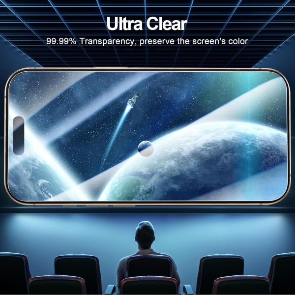 NEW'C 3 Pack Designed for iPhone 17,17 Pro, iPhone 16 Pro Screen Protector 6.3in