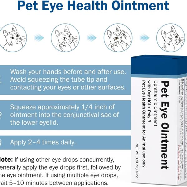 Pet Eye Cream for Cats, Dogs, Puppies, Kittens, Horses, Cattle, Sheep, Birds —