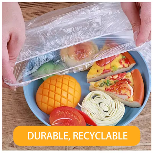 200 pcs Food Grade Plastic Wrap Covers Safe for Food Lids Cover