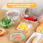 200 pcs Food Grade Plastic Wrap Covers Safe for Food Lids Cover