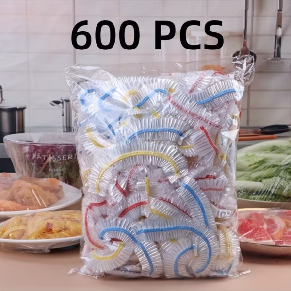 200 pcs Food Grade Plastic Wrap Covers Safe for Food Lids Cover
