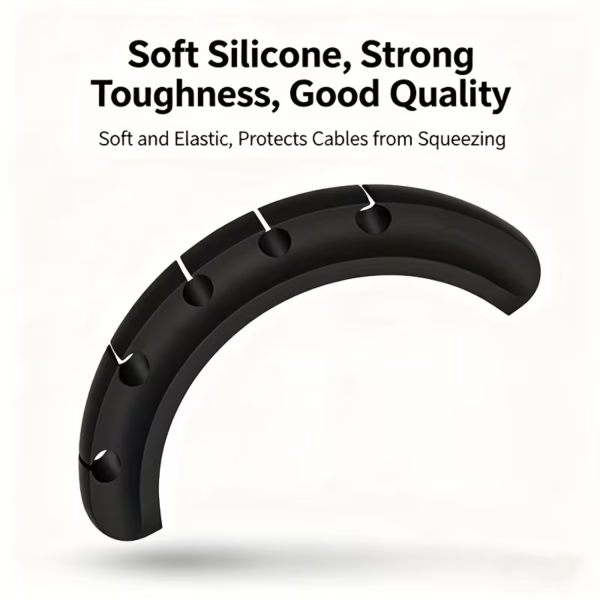 1pc Multi-Slot Self-Adhesive Cable Organizer Clip for Desk, Home, Office & Car |