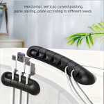 1pc Multi-Slot Self-Adhesive Cable Organizer Clip for Desk, Home, Office & Car |